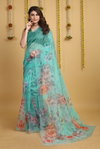 VK 4148 Printed Organza Party Wear Sarees Wholesale Clothing Suppliers In India